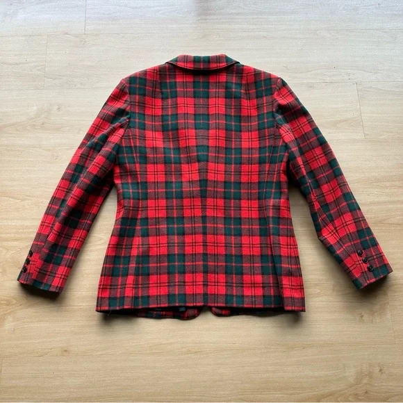 Vintage Pendleton 100% Virgin Wool Tartan Plaid Blazer - Picture 2 of 8